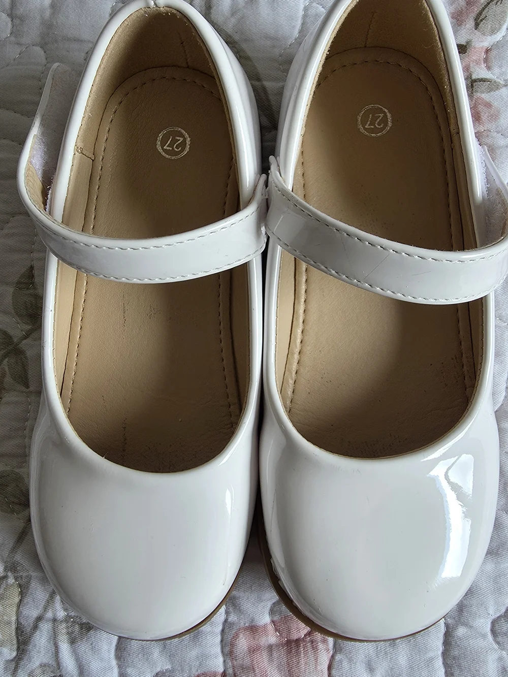 Kids White Patent Mary Jane Shoes